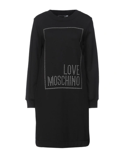 Love Moschino Short Dresses In Black