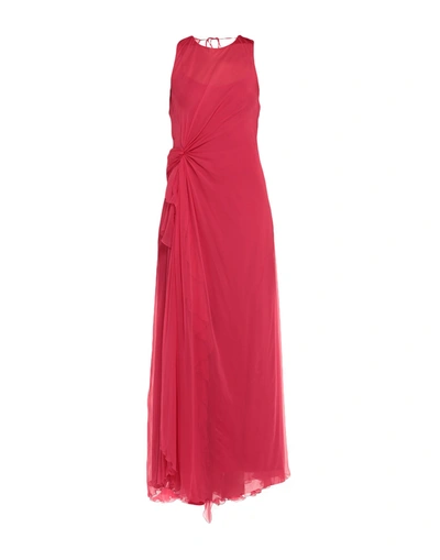 Alberta Ferretti Long Dresses In Coral