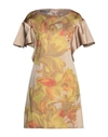 Alberta Ferretti Short Dresses In Beige