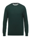 Alpha Studio Sweaters In Dark Green