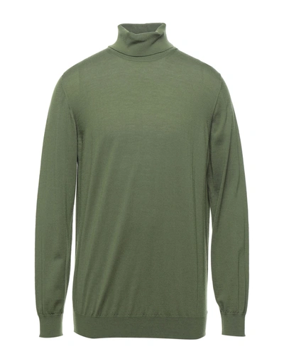Alpha Studio Turtlenecks In Military Green