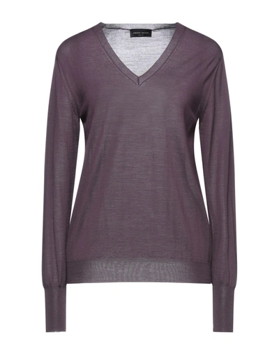 Roberto Collina Sweaters In Deep Purple