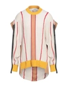 Ambush Pullover In Beige With Multicolor Intarsia In Ocher