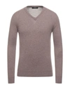 Alpha Studio Sweaters In Light Brown