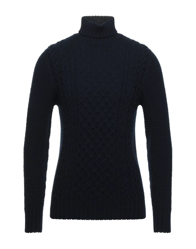 Drumohr Man Turtleneck Midnight Blue Size 48 Lambswool