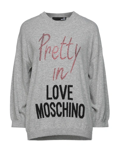 Love Moschino Sweaters In Light Grey
