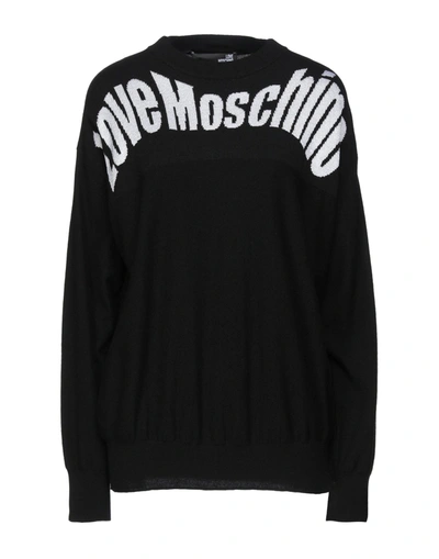 Love Moschino Sweaters In Black