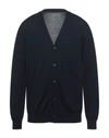 Altea Mens Blue Cotton Cardigan In Dark Blue