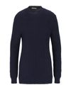 Grey Daniele Alessandrini Sweaters In Dark Blue