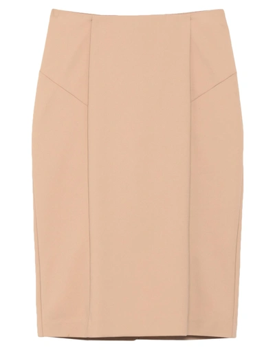 Patrizia Pepe Midi Skirts In Beige
