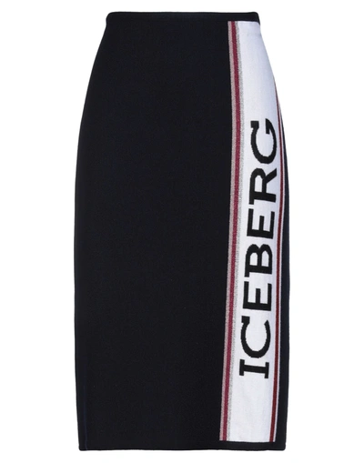 Iceberg Midi Skirts In Dark Blue