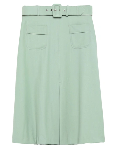 Ottod'ame Midi Skirts In Light Green