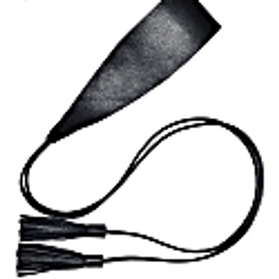 Plik Leather Tassel Waist Belt- Black
