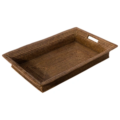 Oka Deep Rattan Serving Tray - Brown