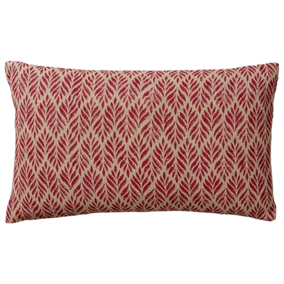 Oka Ghini Fronds Pillow Cover - Red