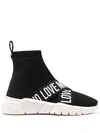 LOVE MOSCHINO SOCK-STYLE SNEAKERS