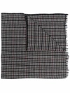 ISABEL MARANT WOOL-BLEND HOUNDSTOOTH SCARF