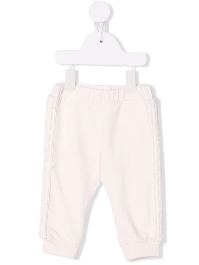 Fendi Babies' Girls Pale Pink Logo Joggers