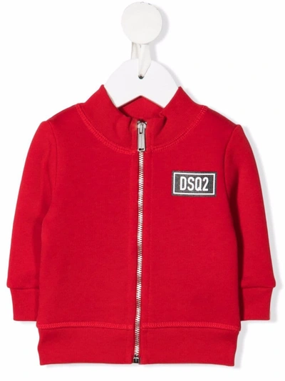 Dsquared2 Babies' Logo-patch Cotton Jacket In Red
