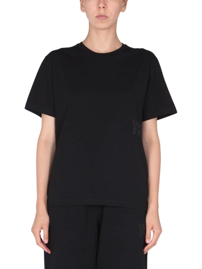 Alexander Wang T Logo-detail Short-sleeved T-shirt In Black