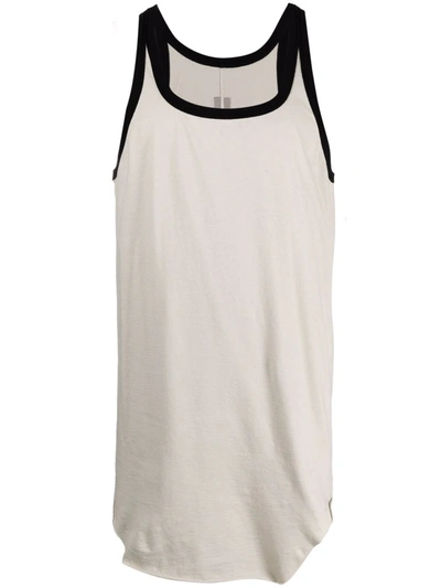 Rick Owens Two-tone Tank Top In Grey