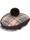 GUCCI CHECK-PATTERN KNITTED HAT