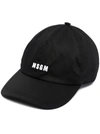 MSGM BLACK HAT WITH LOGO,3041MDL0321728499
