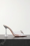 Amina Muaddi Transparent Pvc Rosie Glass Slingbacks 9.5cm In White