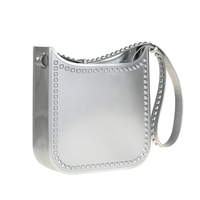 Carmen Sol Fico Large Crossbody In Silver