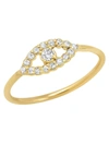 Jennifer Meyer 18kt Yellow Gold Mini Diamond Open Evil Eye Ring In Not Applicable