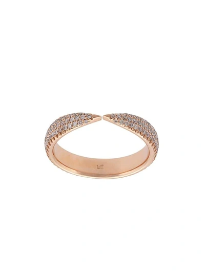 Eva Fehren 18kt Rose Gold Kissing Claw Diamond Ring In Not Applicable