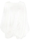 JUNYA WATANABE SEQUIN-EMBELLISHED DRAPED BLOUSE,AA8BCAC3-11D2-2CFC-A06E-329BEE44DF11