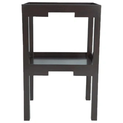 Oka Kyoto Wood Side Table - Ebony Brown In Ebony/brown