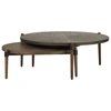 Oka Set Of Two Garasu Nested Coffee Tables - Aged Bark