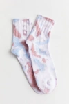 Urban Outfitters Chunky Tie-dye Quarter Sock In Blue