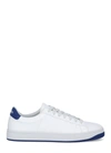 Kenzo Sneakers Kourt Lace Up In White Leather In Blue