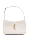 Saint Laurent Le 5 A 7 Micro Calfskin Hobo Bag In Neutrals