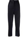 PRADA BLUE CROPPED TAILORED TROUSERS