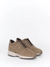 Hogan Interactive Lace-up Suede Sneakers In Grey