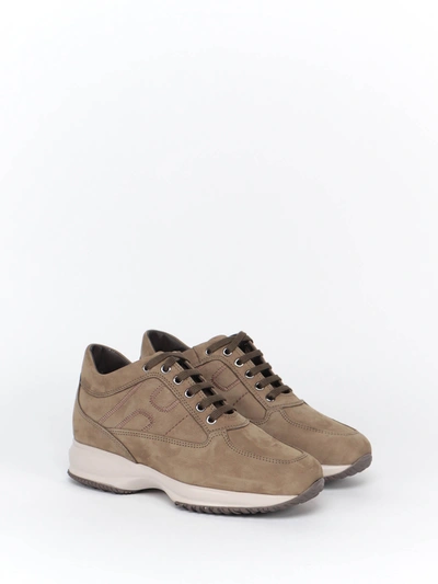Hogan Interactive Lace-up Suede Sneakers In Grey