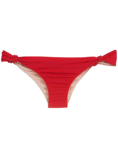 Clube Bossa Calcinha Braided-detail Bikini Bottoms In Red