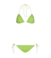 Oseree Lurex-detail Halterneck Bikini In Green