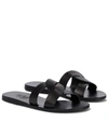 Ancient Greek Sandals Desmos Crossover Leather Sandals In Black