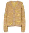 Stella Mccartney Women's Oversized Animal-patterned Wool-blend Cardigan In Beige