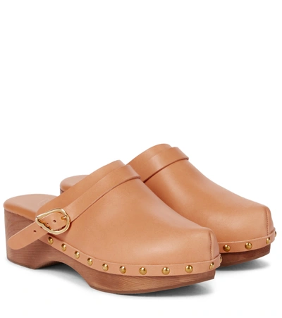 Ancient Greek Sandals Classic Closed 70mm Leather Clogs In Beige