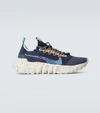 Nike Mens Obsidian Signal Blue Space Hippie 01 Mid-top Recycled-yarn Trainers 6