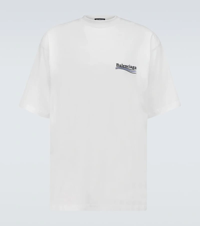 Balenciaga Political Campaign Large-fit T-shirt In White