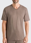 HANRO MEN'S CASUAL V-NECK T-SHIRT,PROD163820138