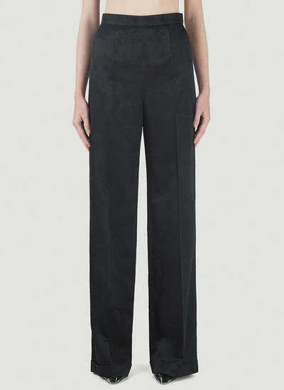 Saint Laurent - Wide Trousers Pleated Design In Black