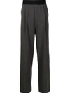 WE11 DONE ELASTICATED WIDE-LEG TROUSERS